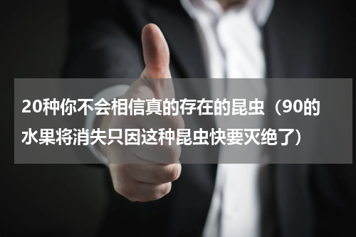 20种你不会相信真的存在的昆虫（90的水果将消失只因这种昆虫快要灭绝了）