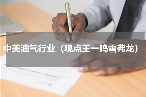 中美油气行业（观点王一鸣雪弗龙）
