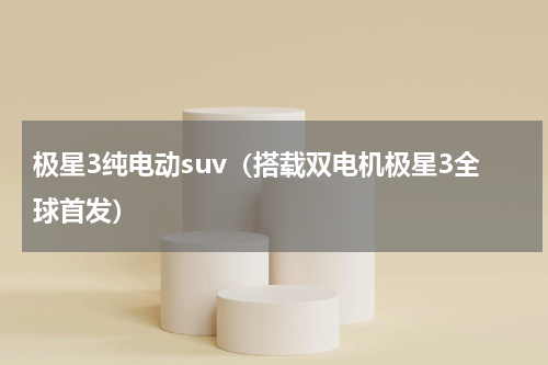 极星3纯电动suv（搭载双电机极星3全球首发）