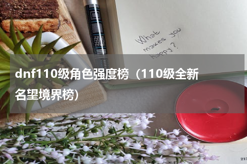 dnf110级角色强度榜（110级全新名望境界榜）
