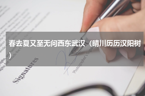 春去夏又至无问西东武汉（晴川历历汉阳树）