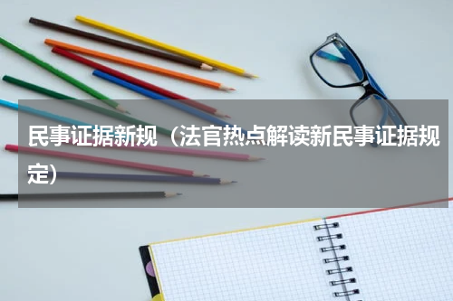 民事证据新规（法官热点解读新民事证据规定）
