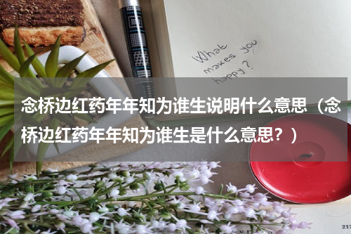 念桥边红药年年知为谁生说明什么意思（念桥边红药年年知为谁生是什么意思？）