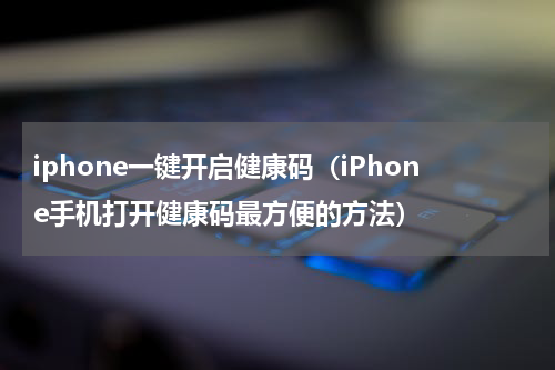 iphone一键开启健康码（iPhone手机打开健康码最方便的方法）