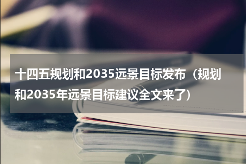 十四五规划和2035远景目标发布（规划和2035年远景目标建议全文来了）