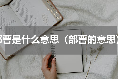 部曹是什么意思（部曹的意思）