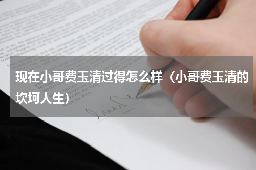 现在小哥费玉清过得怎么样（小哥费玉清的坎坷人生）