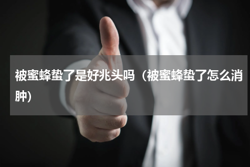 被蜜蜂蛰了是好兆头吗（被蜜蜂蛰了怎么消肿）