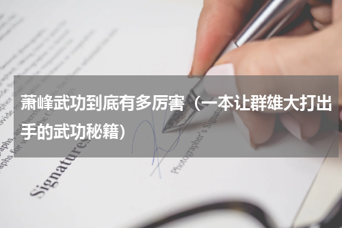 萧峰武功到底有多厉害（一本让群雄大打出手的武功秘籍）