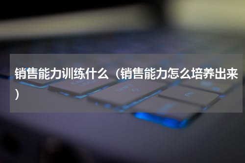 销售能力训练什么（销售能力怎么培养出来）
