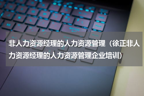 非人力资源经理的人力资源管理（徐正非人力资源经理的人力资源管理企业培训）