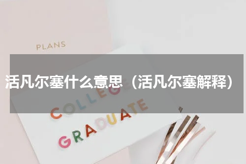 活凡尔塞什么意思（活凡尔塞解释）