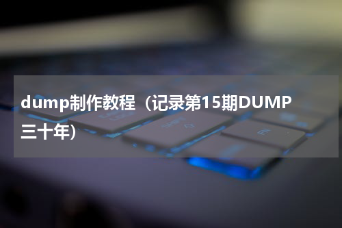 dump制作教程（记录第15期DUMP三十年）