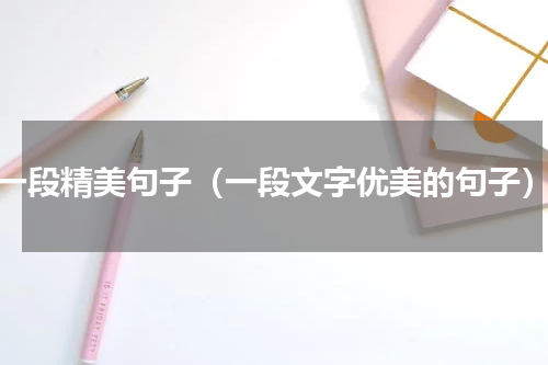 一段精美句子（一段文字优美的句子）