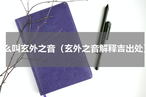 什么叫玄外之音（玄外之音解释吉出处）
