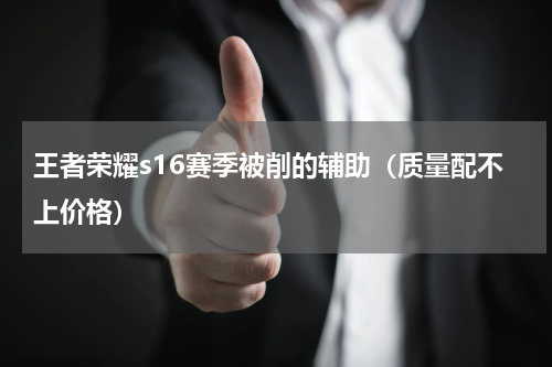 王者荣耀s16赛季被削的辅助（质量配不上价格）