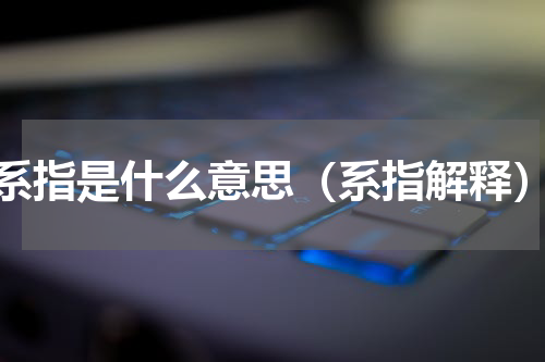 系指是什么意思（系指解释）