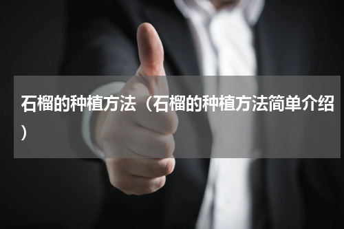 石榴的种植方法（石榴的种植方法简单介绍）