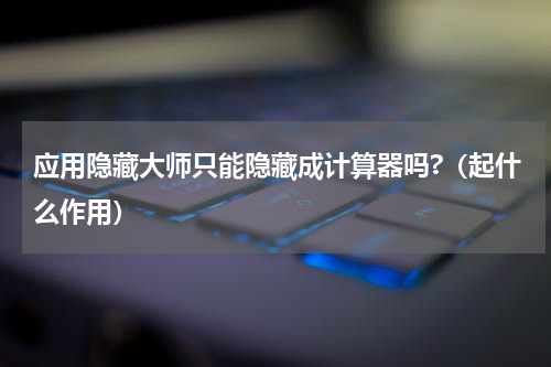 应用隐藏大师只能隐藏成计算器吗?（起什么作用）