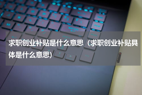 求职创业补贴是什么意思（求职创业补贴具体是什么意思）