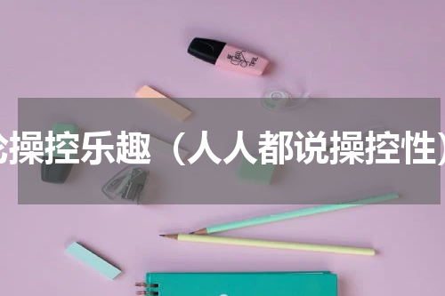 论操控乐趣（人人都说操控性）
