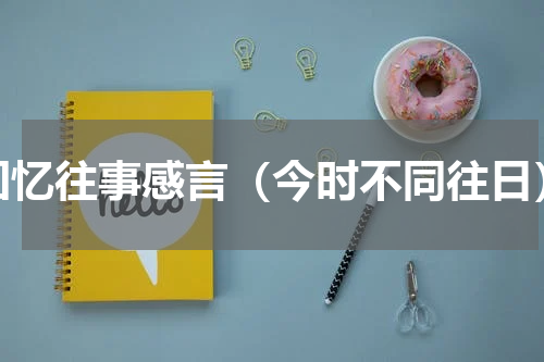 回忆往事感言（今时不同往日）