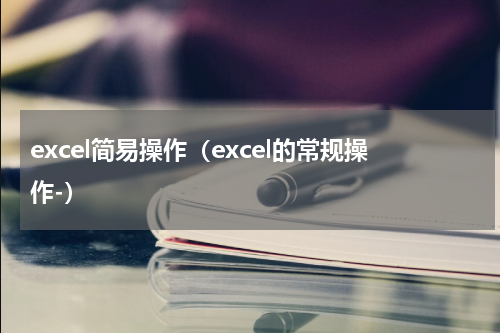 excel简易操作（excel的常规操作-）
