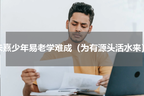 朱熹少年易老学难成（为有源头活水来）