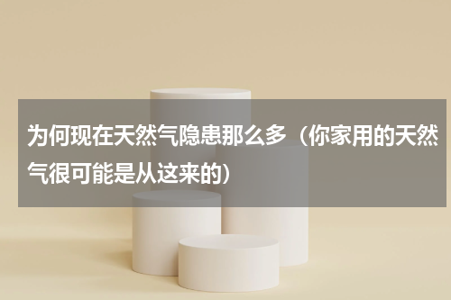 为何现在天然气隐患那么多（你家用的天然气很可能是从这来的）