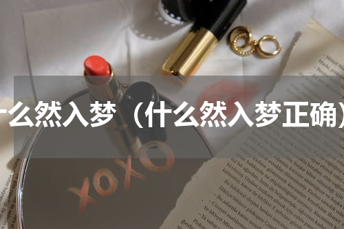 什么然入梦（什么然入梦正确）