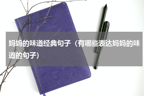 妈妈的味道经典句子（有哪些表达妈妈的味道的句子）