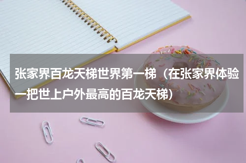 张家界百龙天梯世界第一梯（在张家界体验一把世上户外最高的百龙天梯）