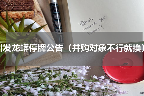 川发龙蟒停牌公告（并购对象不行就换）