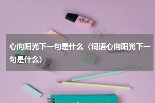 心向阳光下一句是什么（词语心向阳光下一句是什么）
