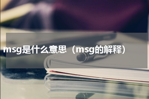 msg是什么意思（msg的解释）