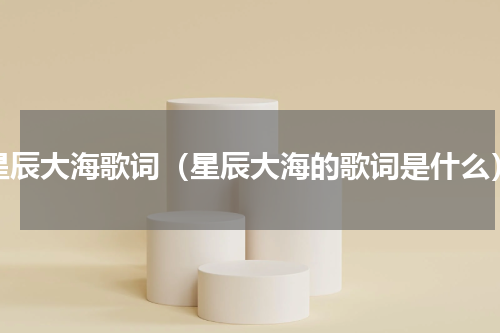 星辰大海歌词（星辰大海的歌词是什么）