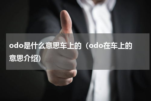 odo是什么意思车上的（odo在车上的意思介绍）