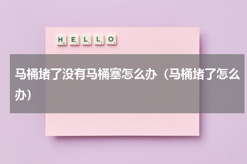 马桶堵了没有马桶塞怎么办（马桶堵了怎么办）