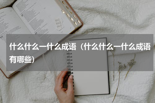 什么什么一什么成语（什么什么一什么成语有哪些）