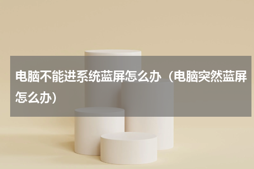 电脑不能进系统蓝屏怎么办（电脑突然蓝屏怎么办）