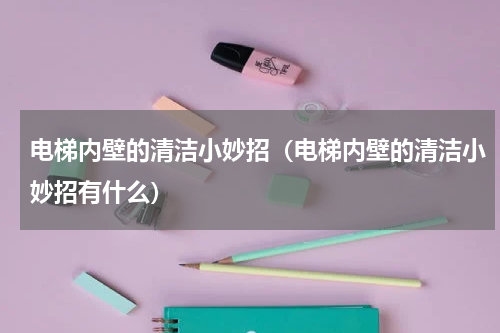 电梯内壁的清洁小妙招（电梯内壁的清洁小妙招有什么）