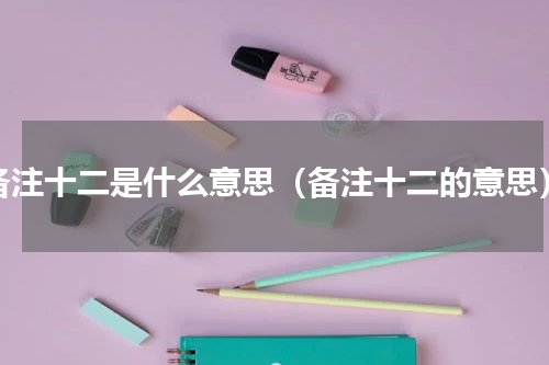 备注十二是什么意思（备注十二的意思）
