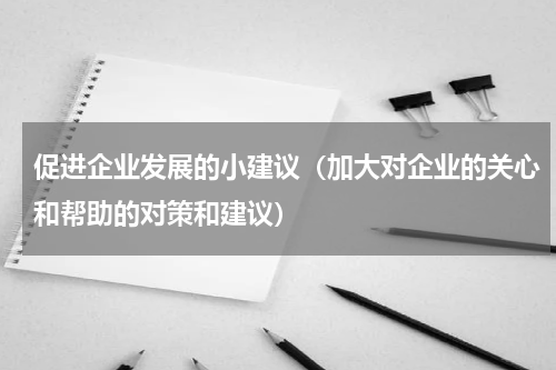 促进企业发展的小建议（加大对企业的关心和帮助的对策和建议）