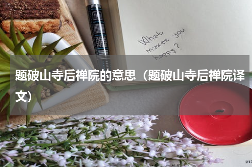 题破山寺后禅院的意思（题破山寺后禅院译文）