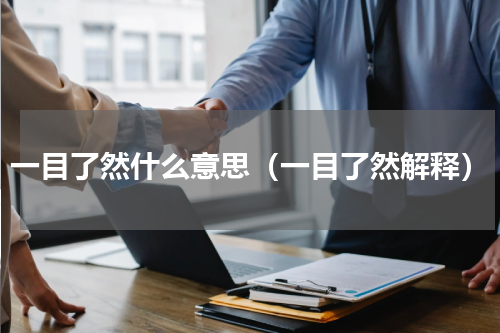 一目了然什么意思（一目了然解释）