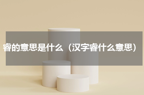 睿的意思是什么（汉字睿什么意思）