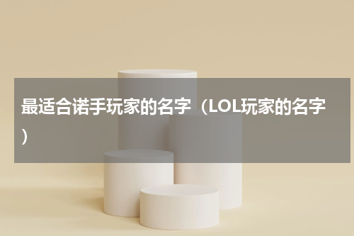 最适合诺手玩家的名字（LOL玩家的名字）