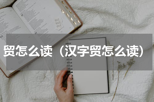 贸怎么读（汉字贸怎么读）