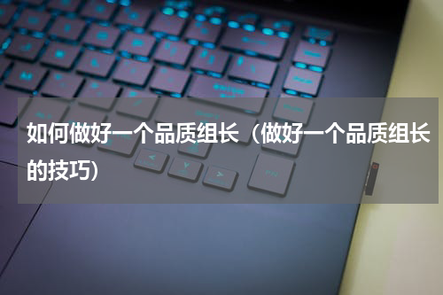 如何做好一个品质组长（做好一个品质组长的技巧）