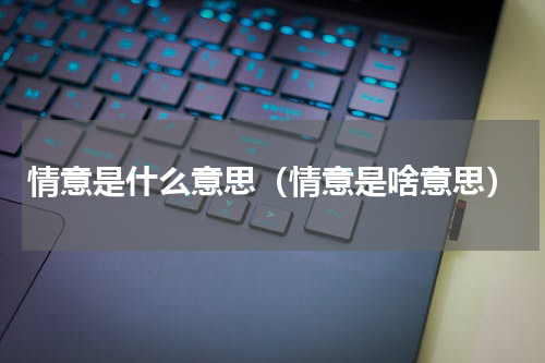 情意是什么意思（情意是啥意思）